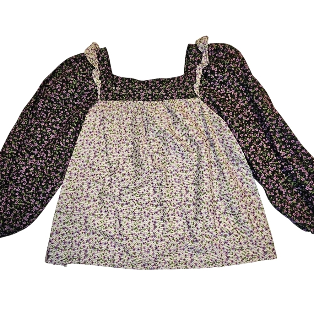 Carolina Belle Kids Floral Top Size Small Multi Color Blouse